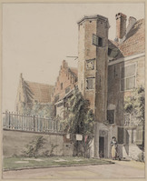 Y 050
<br/>
Een binnenhof te Utrecht
<br/>
<em>Jelgerhuis, Johannes (1770-1836)</em>